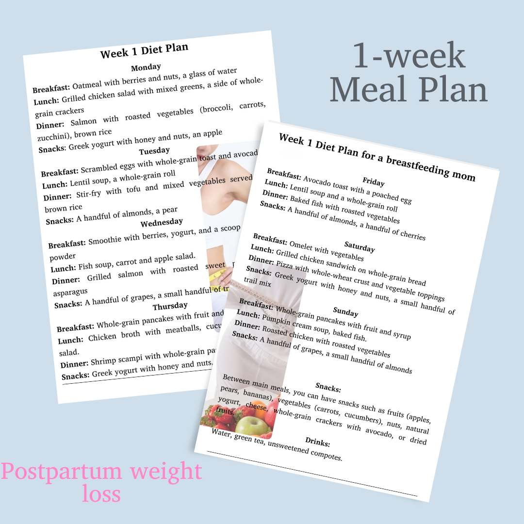 Postpartum weight loss- 4-week program